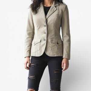 Levi's Strauss Neutral Tan Beige Corduroy Retro Blazer Sz Medium